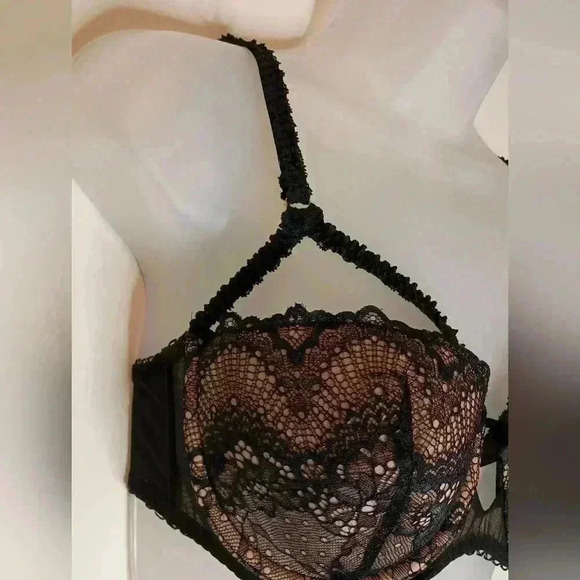 Adore me Victoria secret Feminine Sexy Burnout balconette lace trimmed bra 34DD - Picture 3 of 6